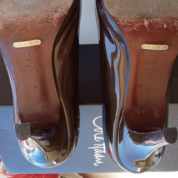Cole Haan Mahogany Patent Heels - Picture 8 of 8